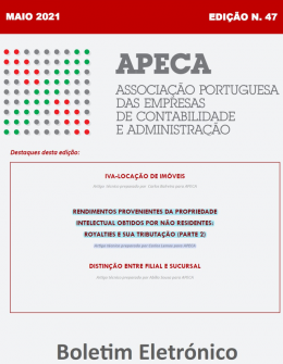 Boletim Eletrónico APECA n.º 47 (Maio/2021)