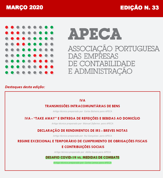 Boletim Eletrónico APECA n.º 33 (Março/2020)